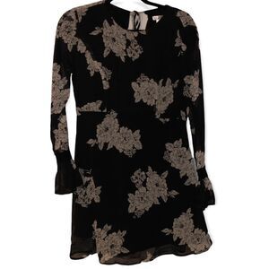 Women's Xhilaration Floral Print Long Sleeve Dress